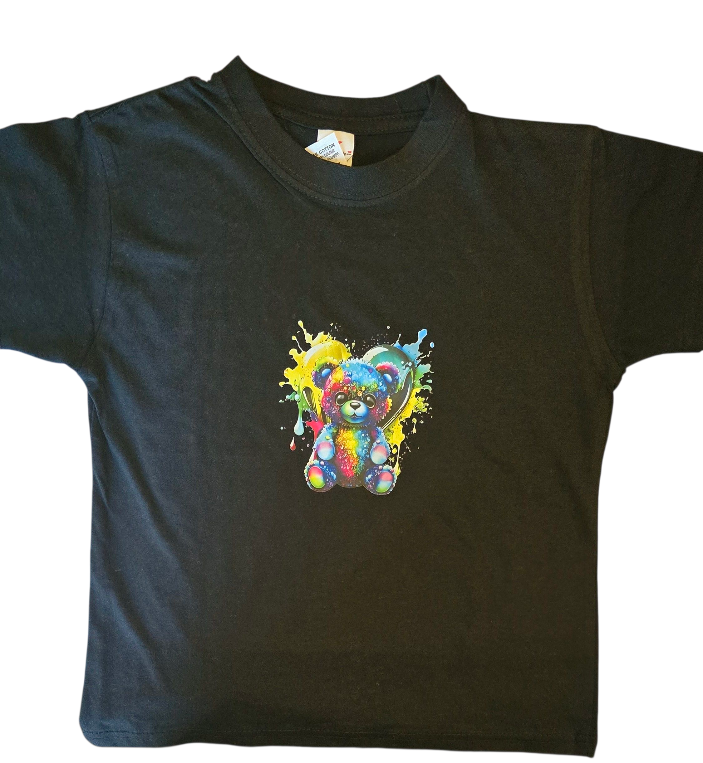 Printed t-shirt with multicolored t-shirt